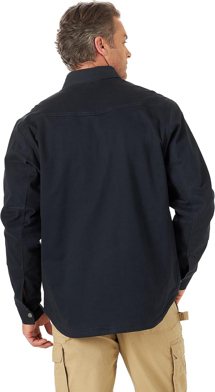 imageWrangler Mens Tough Layers Twill Shirt Work JacketDark Navy