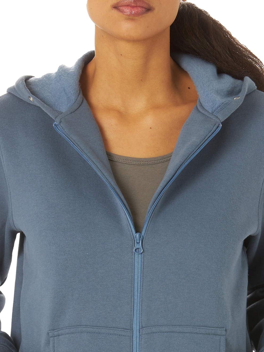 imageWrangler Riggs Workwear Womens FullZip Hoodie SweatshirtBlue Sea