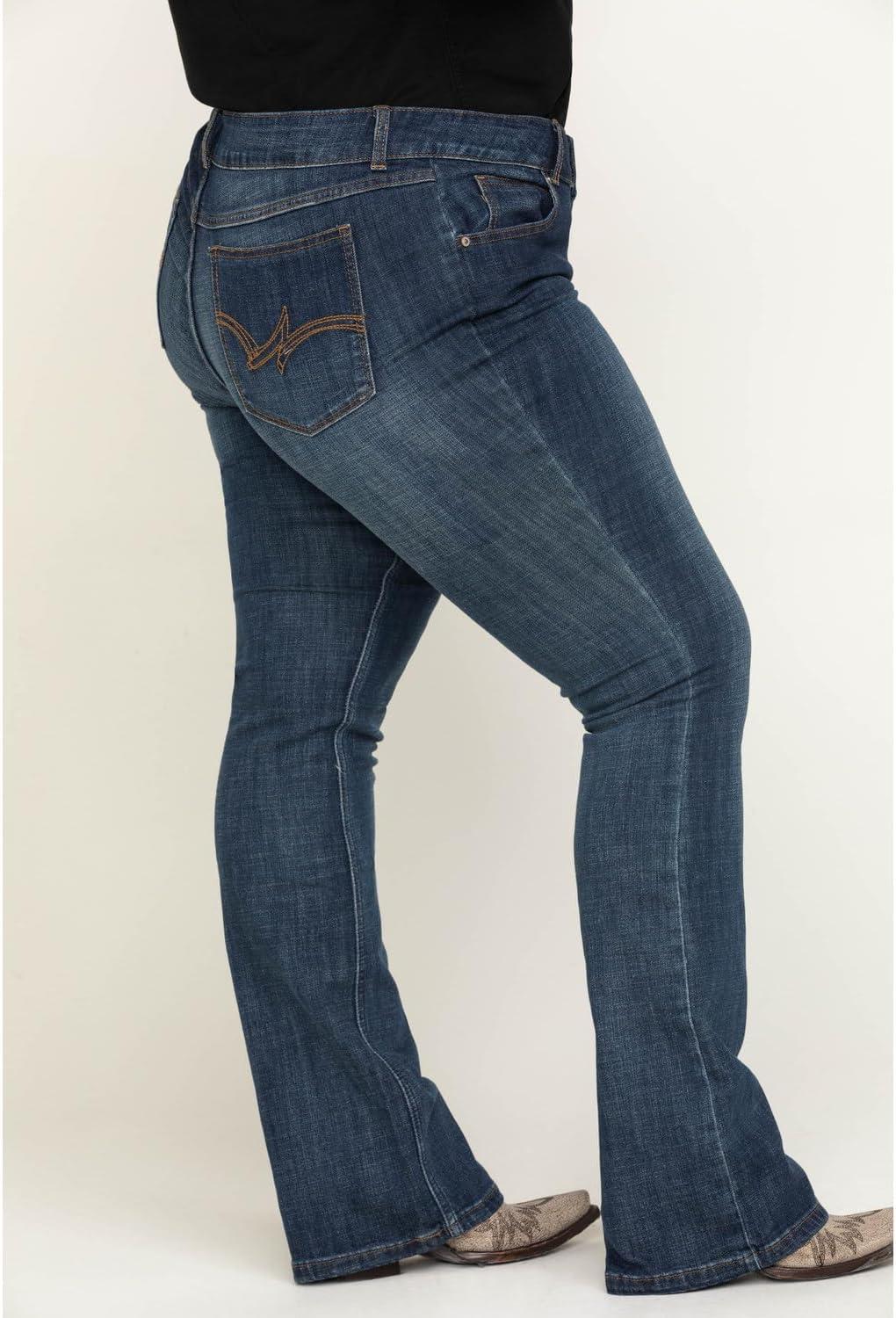 imageWrangler Womens Premium Patch Mae Sits Above Hip JeanMedium Blue