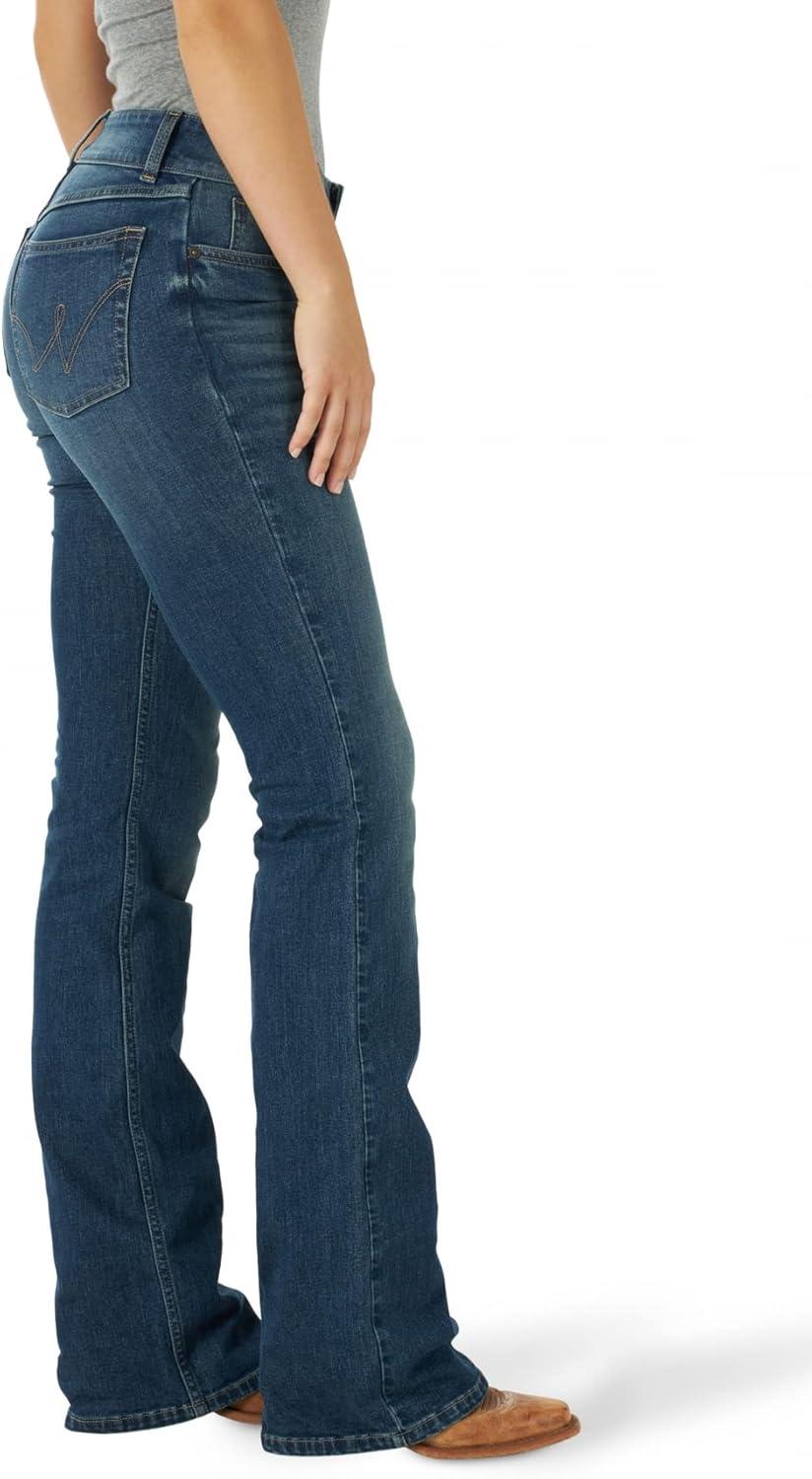 imageWrangler Womens Western Mid Rise Stretch Boot Cut JeanHelen