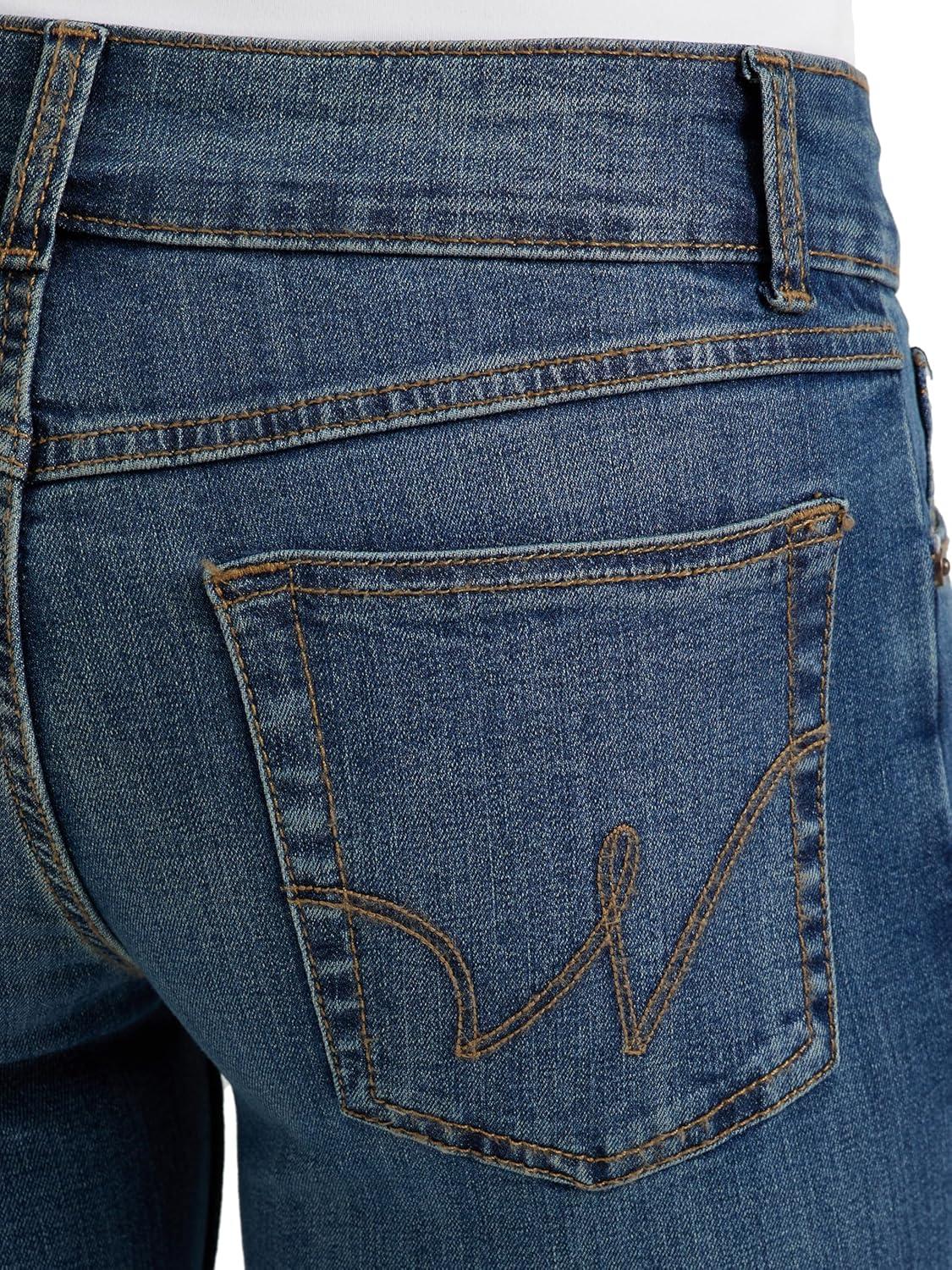 imageWrangler Womens Western Mid Rise Stretch Boot Cut JeanKora