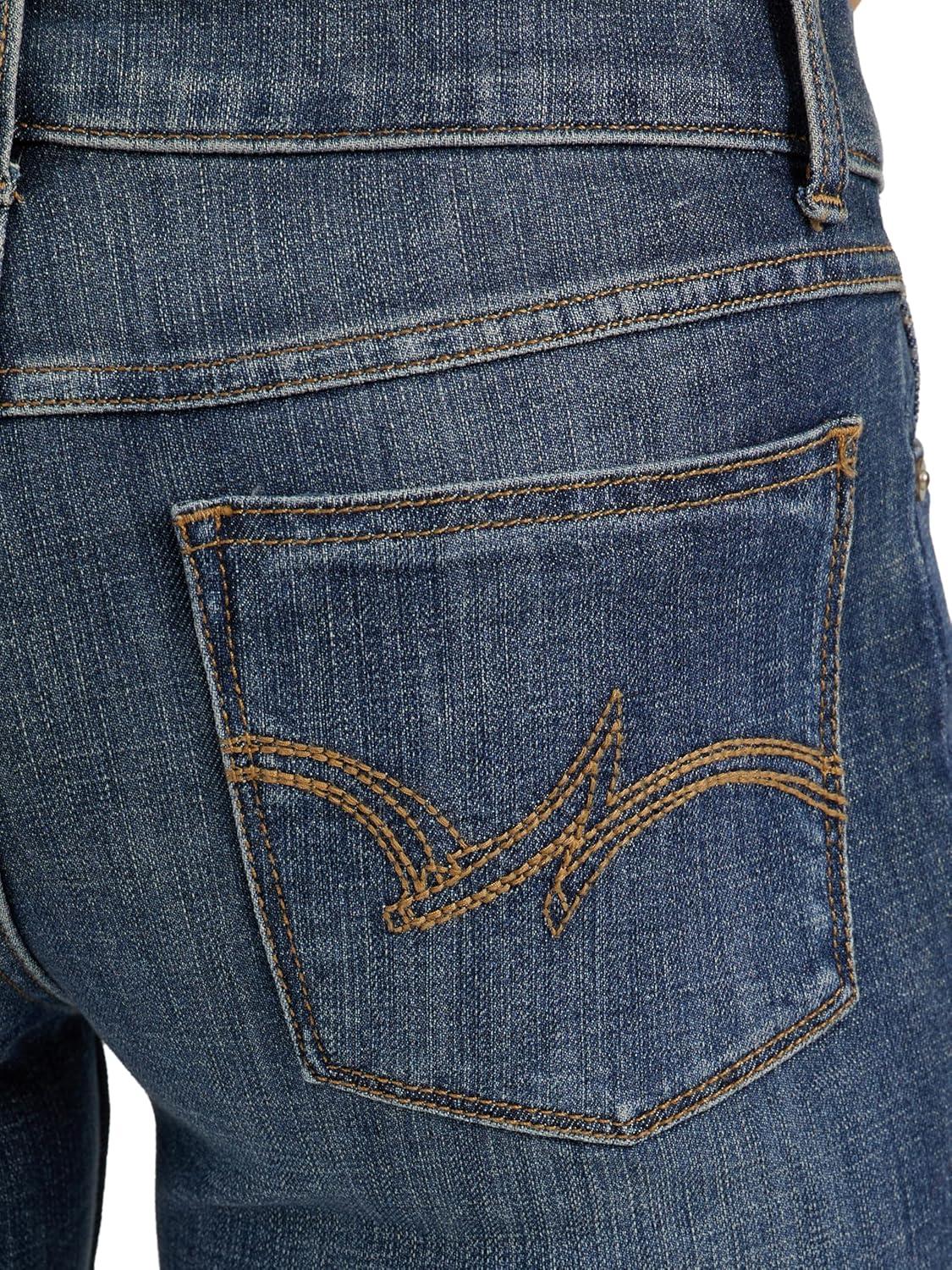 imageWrangler Womens Western Mid Rise Stretch Boot Cut JeanMid Wash