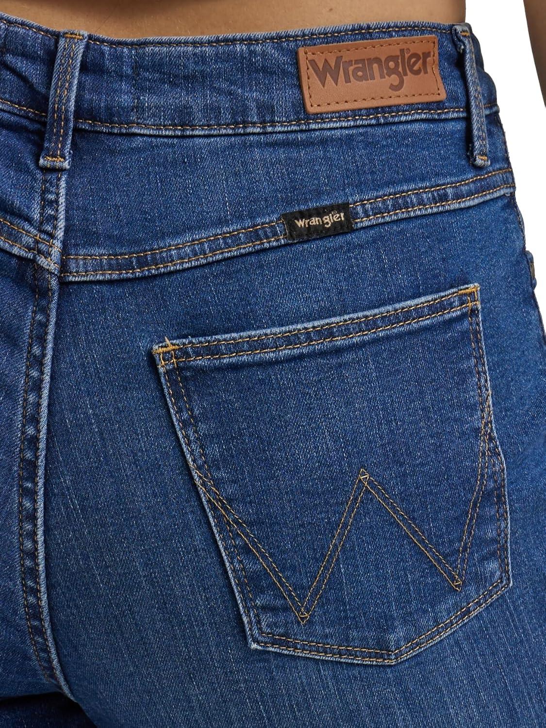 imageWrangler Womens Womens High Rise Bold Boot JeanCrimson