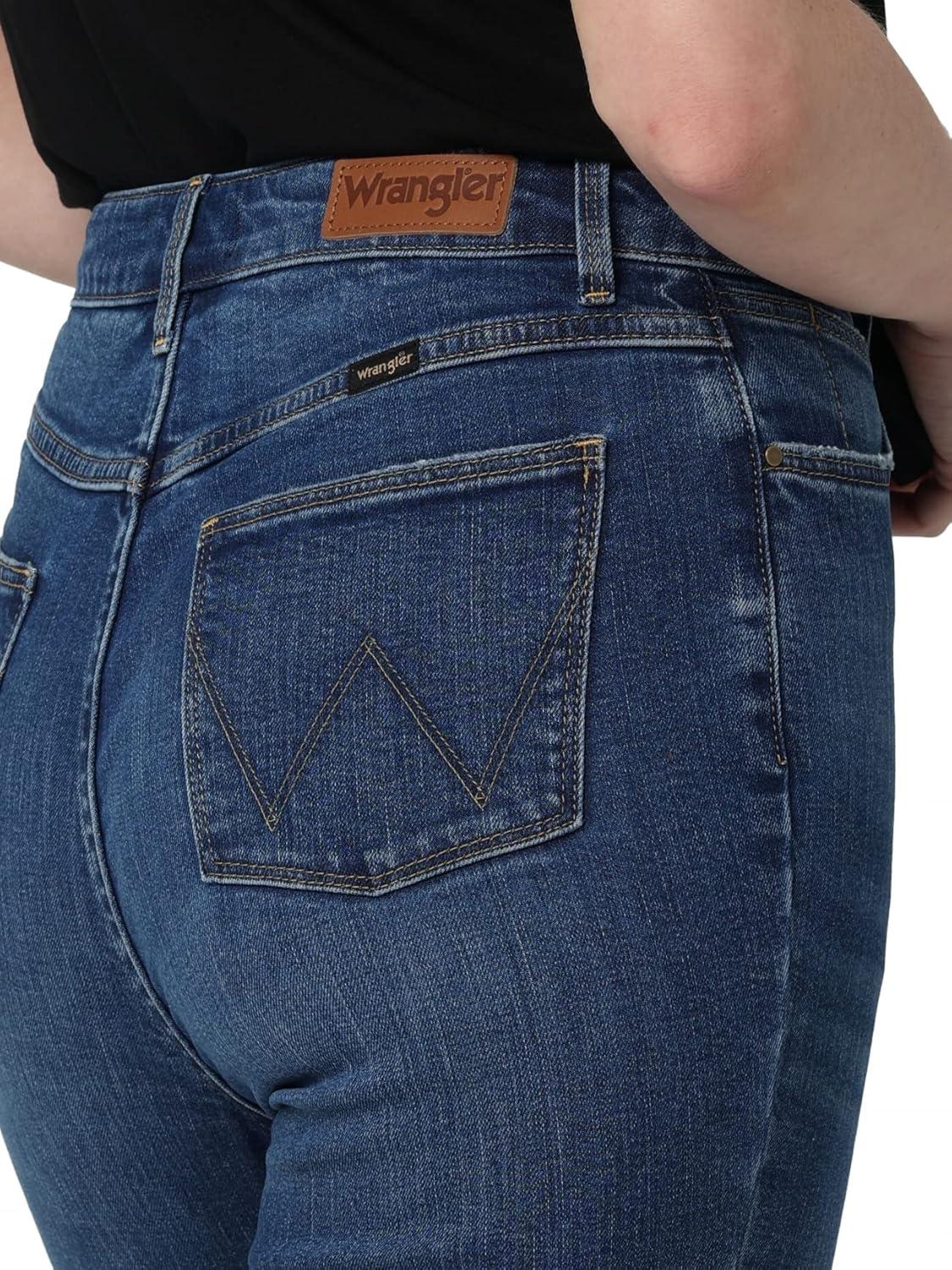 imageWrangler Womens Womens High Rise Bold Boot JeanCrimson