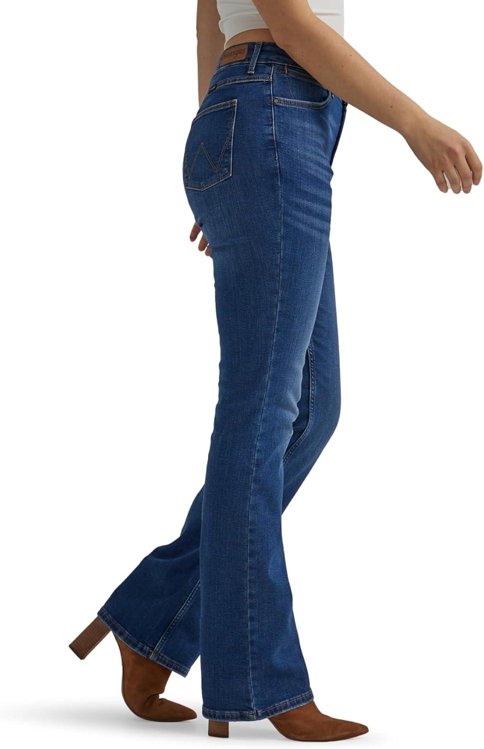 imageWrangler Womens Womens High Rise Bold Boot JeanCrimson