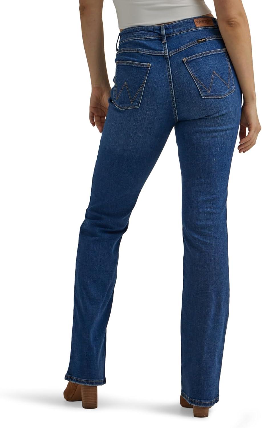 imageWrangler Womens Womens High Rise Bold Boot JeanCrimson