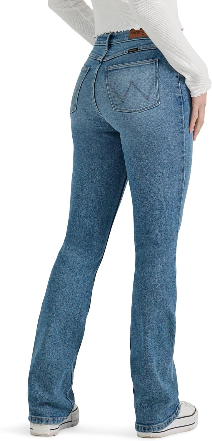 imageWrangler Womens Womens High Rise Bold Boot JeanGypsum