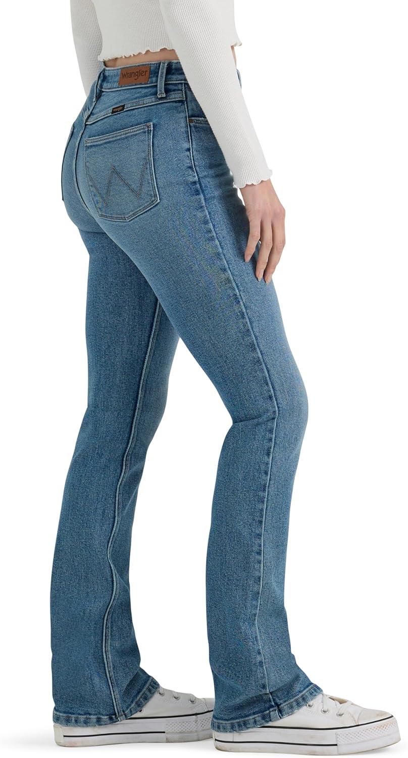 imageWrangler Womens Womens High Rise Bold Boot JeanGypsum