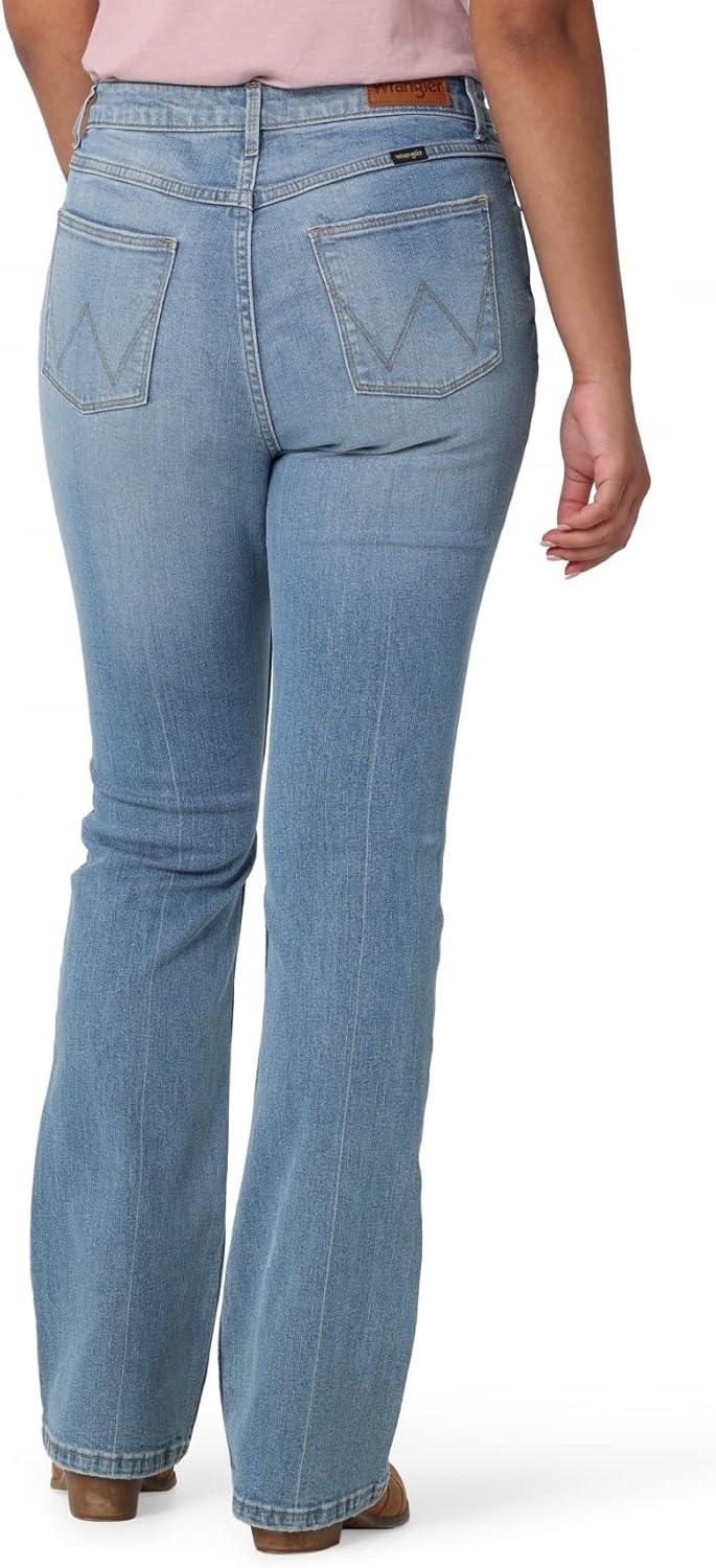 imageWrangler Womens Womens High Rise Bold Boot JeanLunar Moon