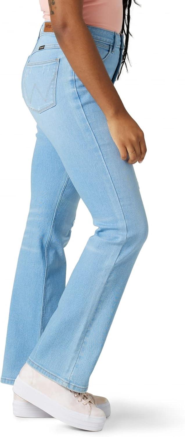 imageWrangler Womens Womens High Rise Bold Boot JeanSky Light