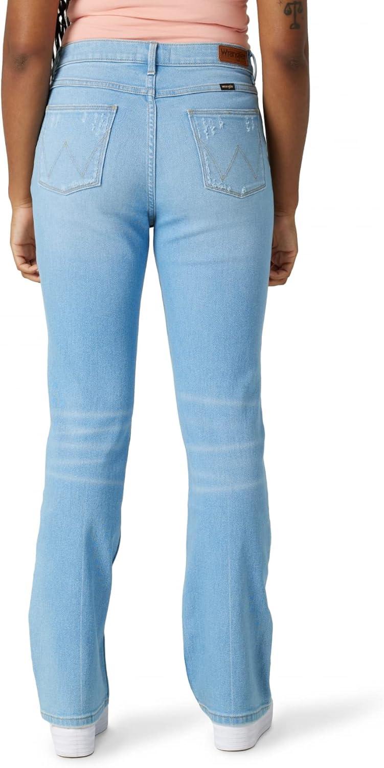 imageWrangler Womens Womens High Rise Bold Boot JeanSky Light