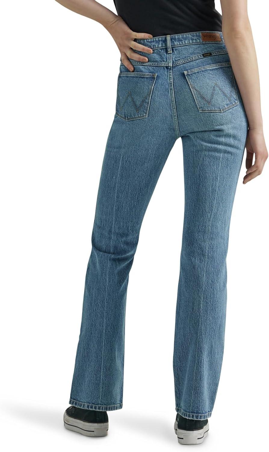 imageWrangler Womens Womens High Rise Bold Boot JeanSky Valley