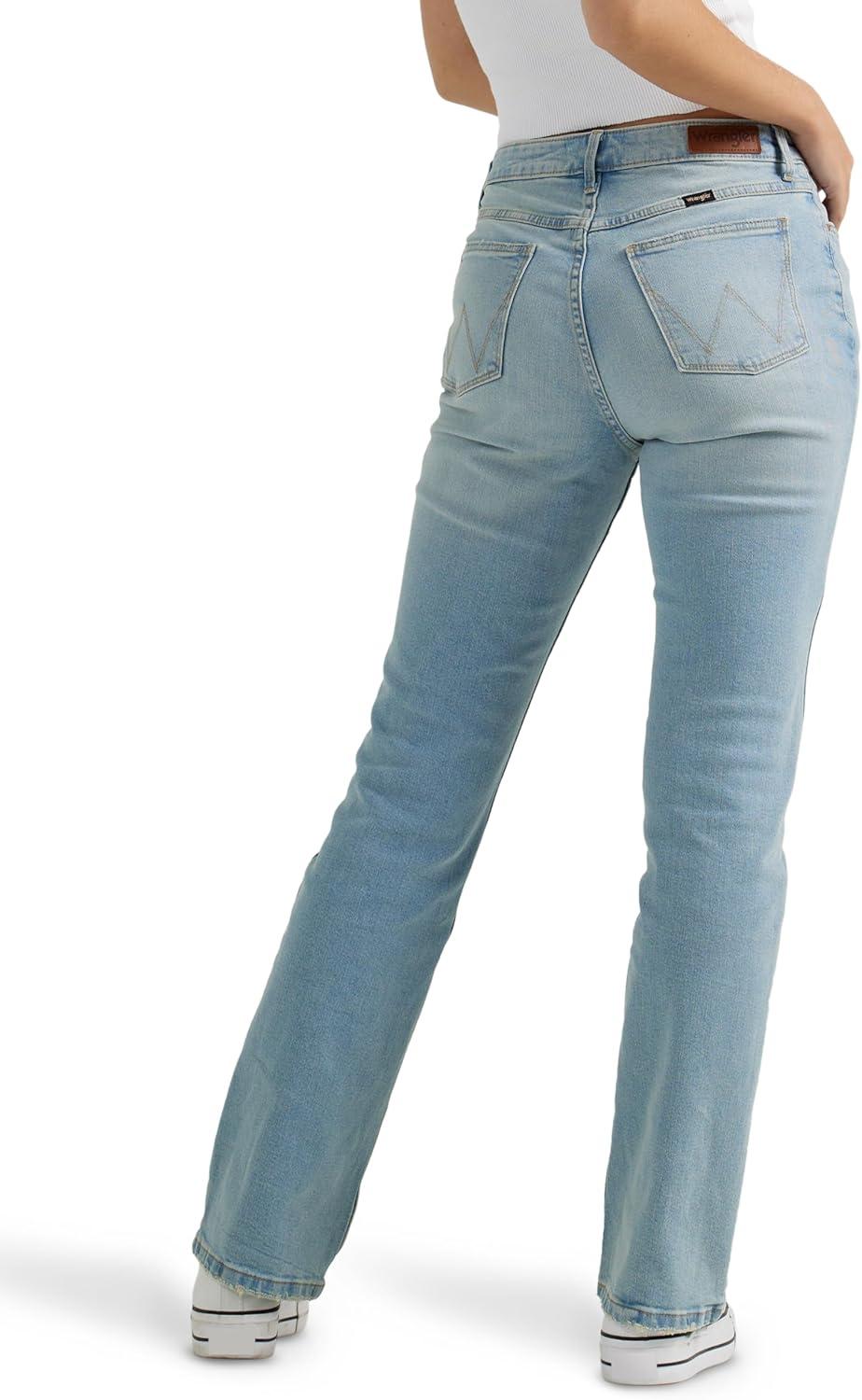 imageWrangler Womens Womens High Rise Bold Boot JeanStonewash