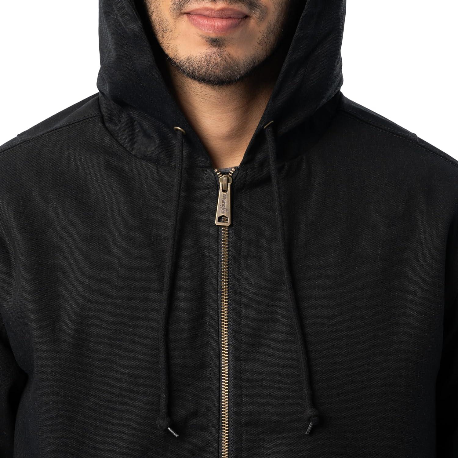 imageWrangler mens Duck Sherpa Lined Full Zip JacketBlack