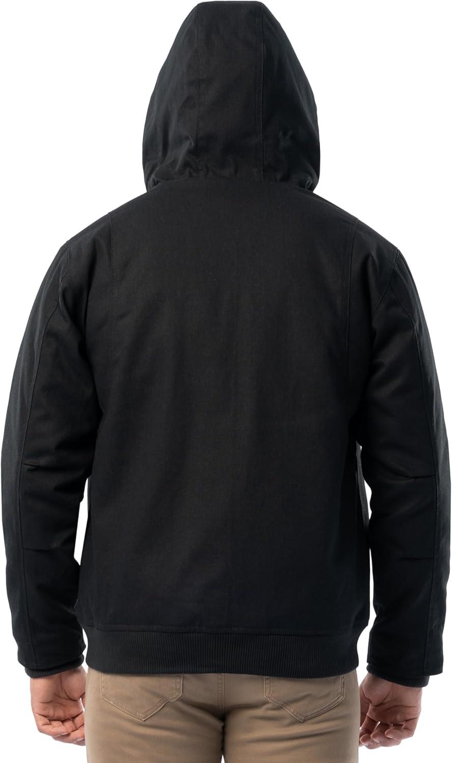 imageWrangler mens Duck Sherpa Lined Full Zip JacketBlack