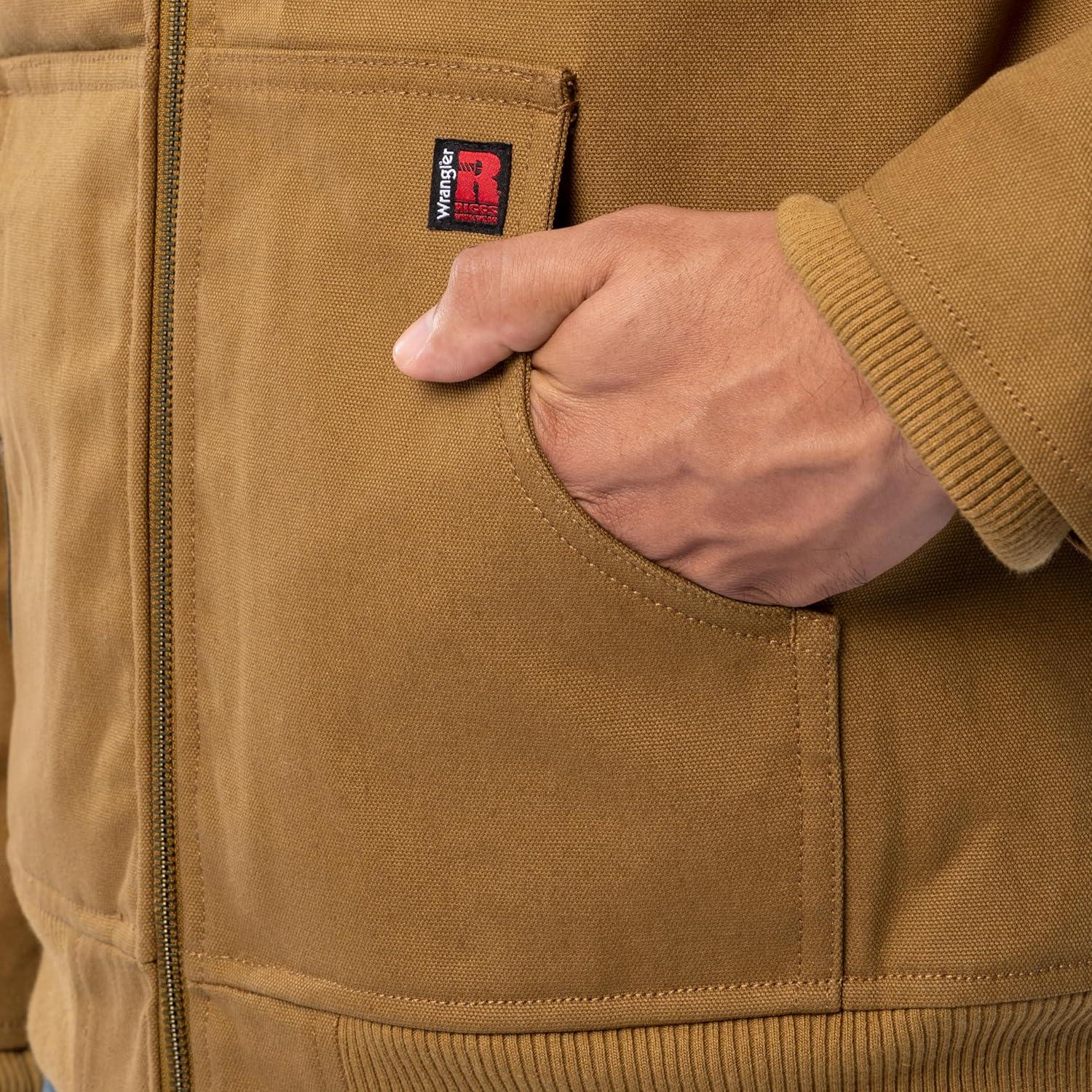 imageWrangler mens Duck Sherpa Lined Full Zip JacketDuck Brown