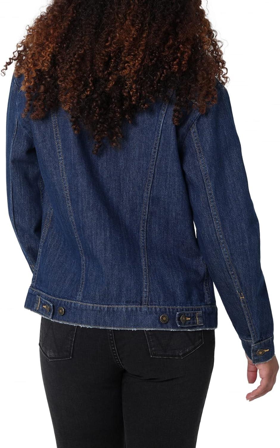 imageWrangler womens Relaxed Fit Memory Maker Jean JacketCrimson