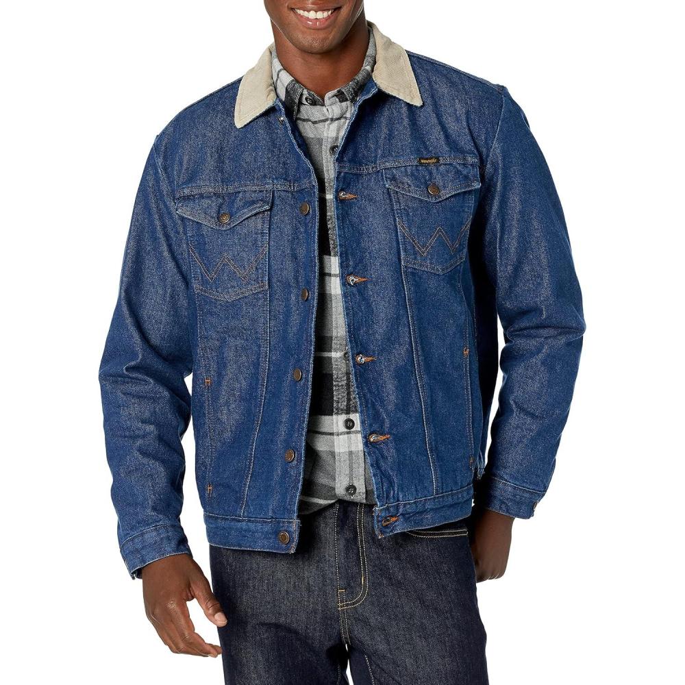 imageWrangler  Blanket Lined Corduroy Collar Denim JacketBlanketDenim
