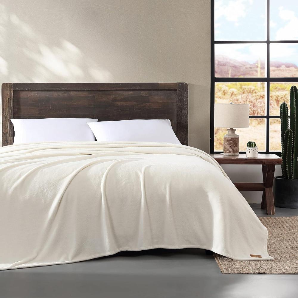 imageWrangler  Blanket Ultra Soft Plush Fleece Bedding Yellowstone Inspired Luxuriously Soft Bedding for Bed or Couch Jericho Peach Pink FullQueenSolid Sand