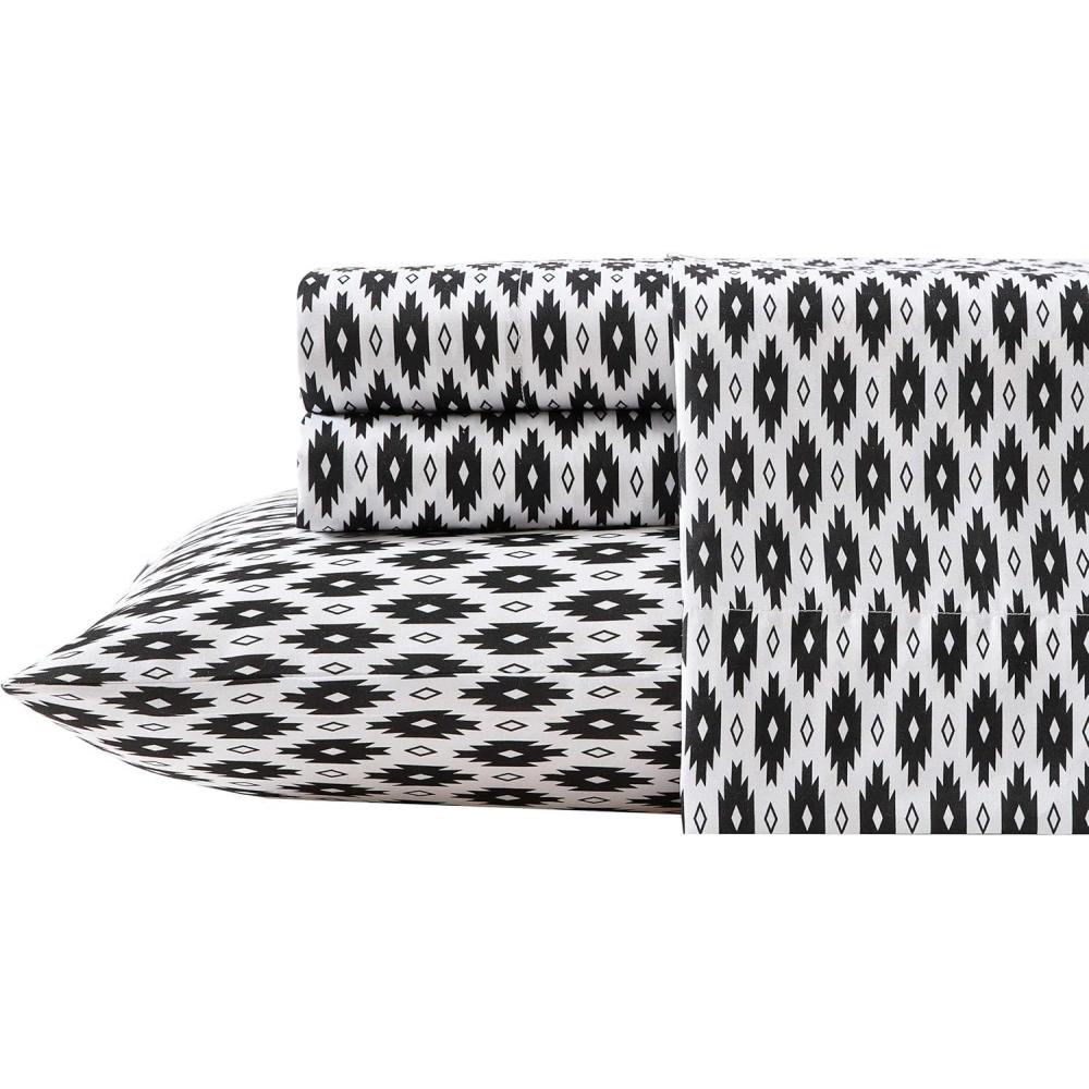 imageWrangler Twin Bed Sheets UltraSoft ampamp Lightweight Bedding with Matching Pillowcase Lightweight Bed Set for All Season Comfort OekoTex Certified Prairieland Paisley BlueBlaze Black