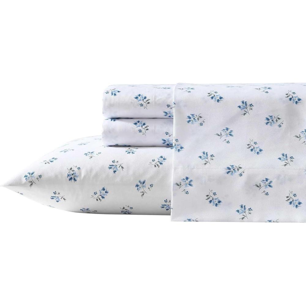 imageWrangler Twin Bed Sheets UltraSoft ampamp Lightweight Bedding with Matching Pillowcase Lightweight Bed Set for All Season Comfort OekoTex Certified Prairieland Paisley BlueSketchy Ditsy Blue