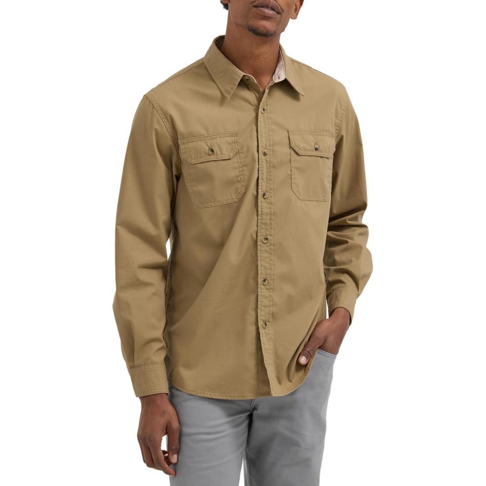 imageWrangler Authentics Mens Long Sleeve Classic Woven ShirtElmwood