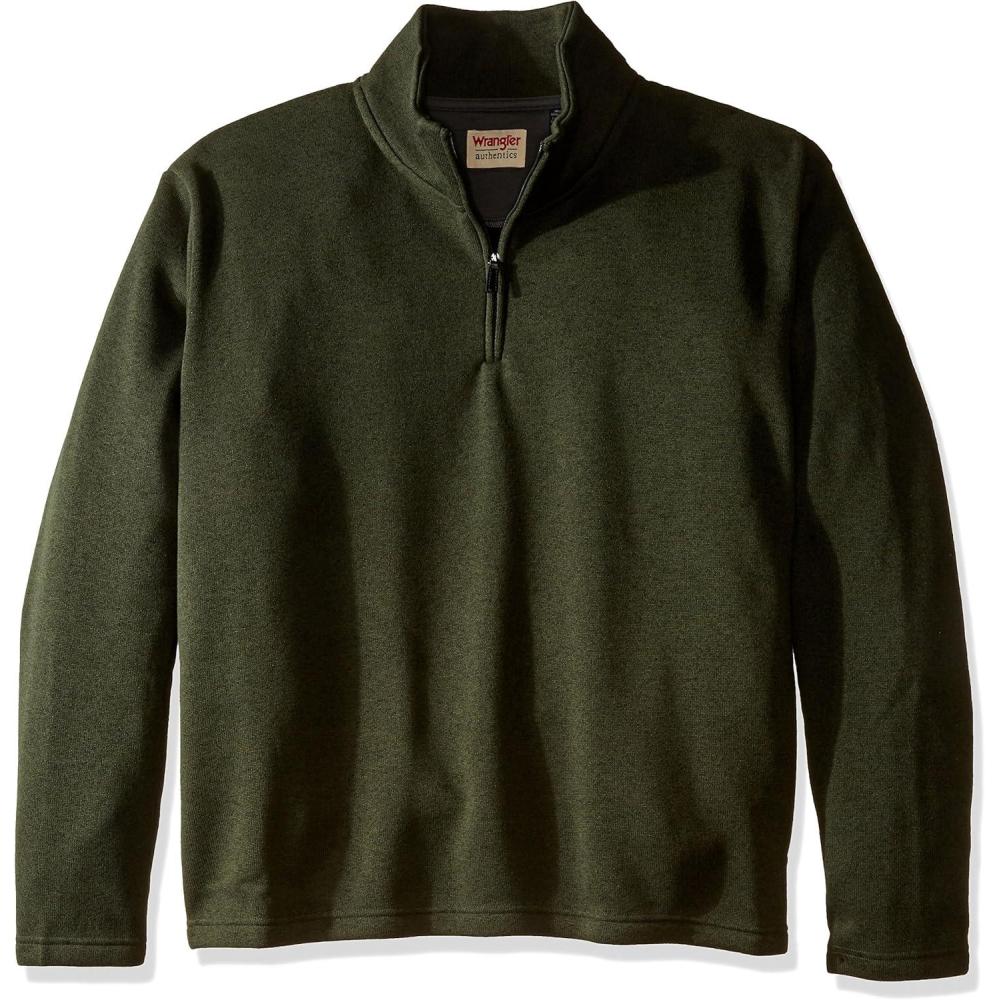 imageWrangler Authentics Mens Long Sleeve Fleece QuarterZipDuffle Bag