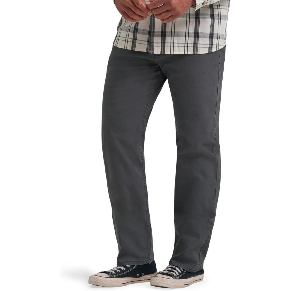 imageWrangler Authentics Mens Regular Fit Comfort Flex Waist JeanAsphalt Canvas