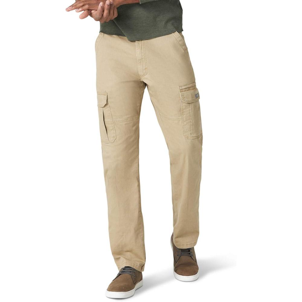 imageWrangler Authentics mens Relaxed Fit Stretch Cargo PantElmwood