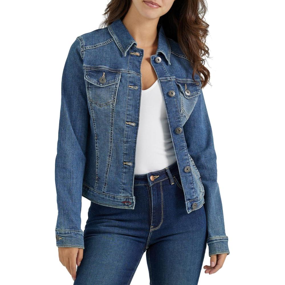 imageWrangler Authentics womens Stretch Denim JacketBlue