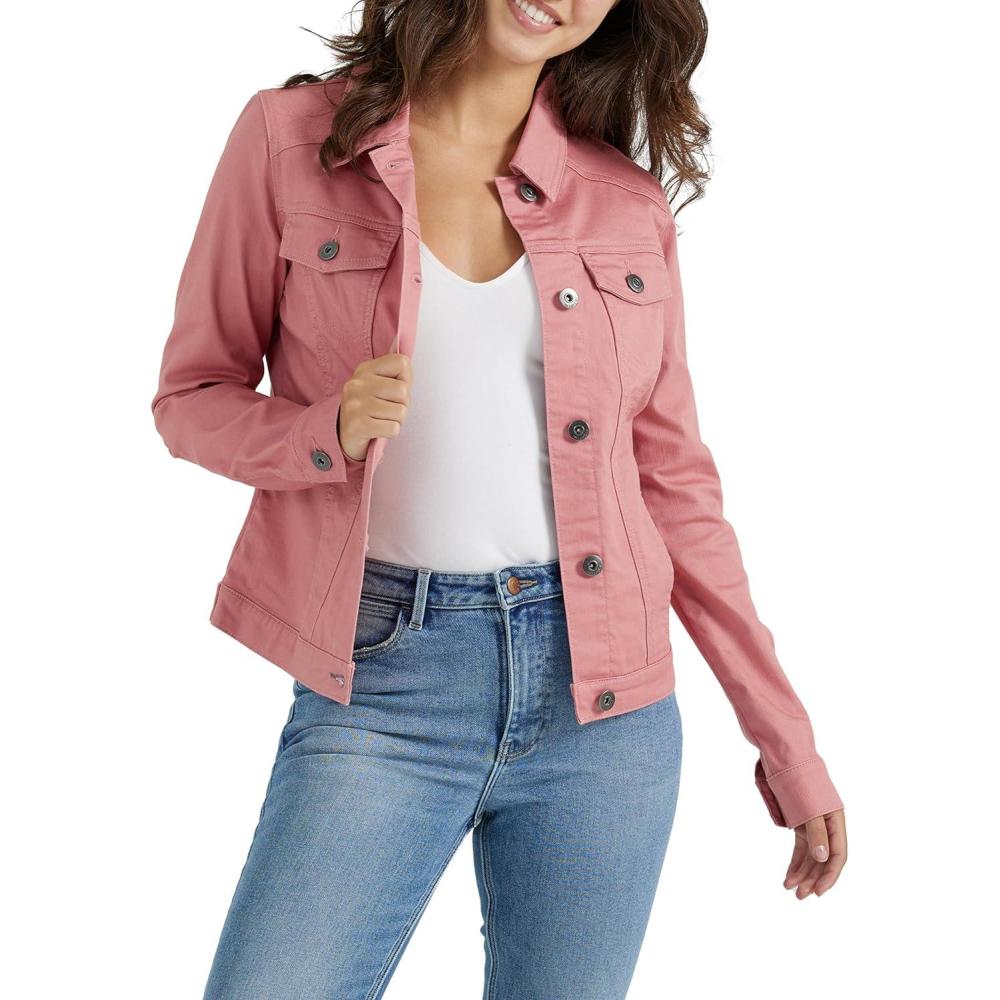 imageWrangler Authentics womens Stretch Denim JacketDusty Rose