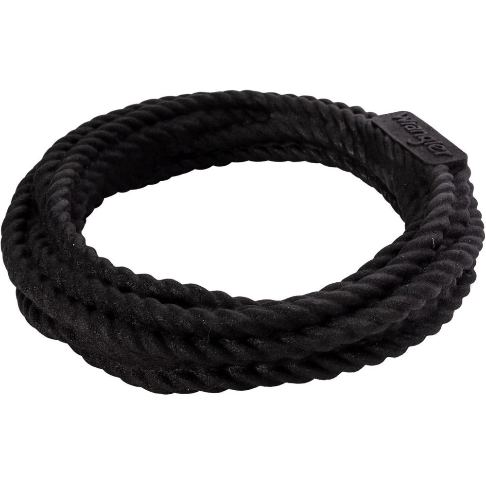 imageWrangler Foam Coiled Rope Dog Chew Toy  Scented Dog Rope Toy for Medium to Large Dogs  PetSafe Foam Toy for Tug ampamp Fetch  Promotes Healthy Chewing  IndoorOutdoor Play Black ChickenBlack