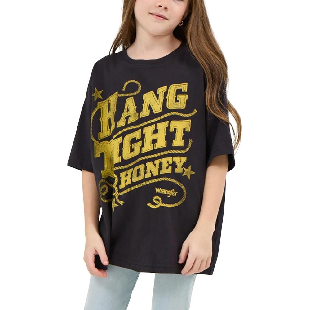 imageWrangler Lainey Wilson Girls Call A Cowboy Tee ShirtHang Tight Honey