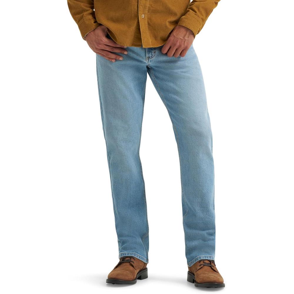 imageWrangler Mens Free to Stretch Straight Fit JeanFaded Blue