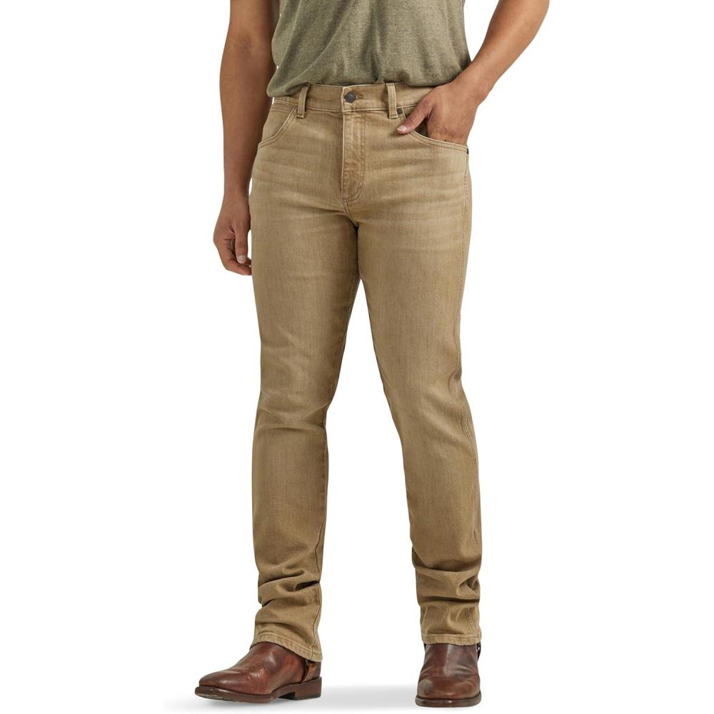 imageWrangler Mens Retro Slim Fit Straight Leg JeanSaddle