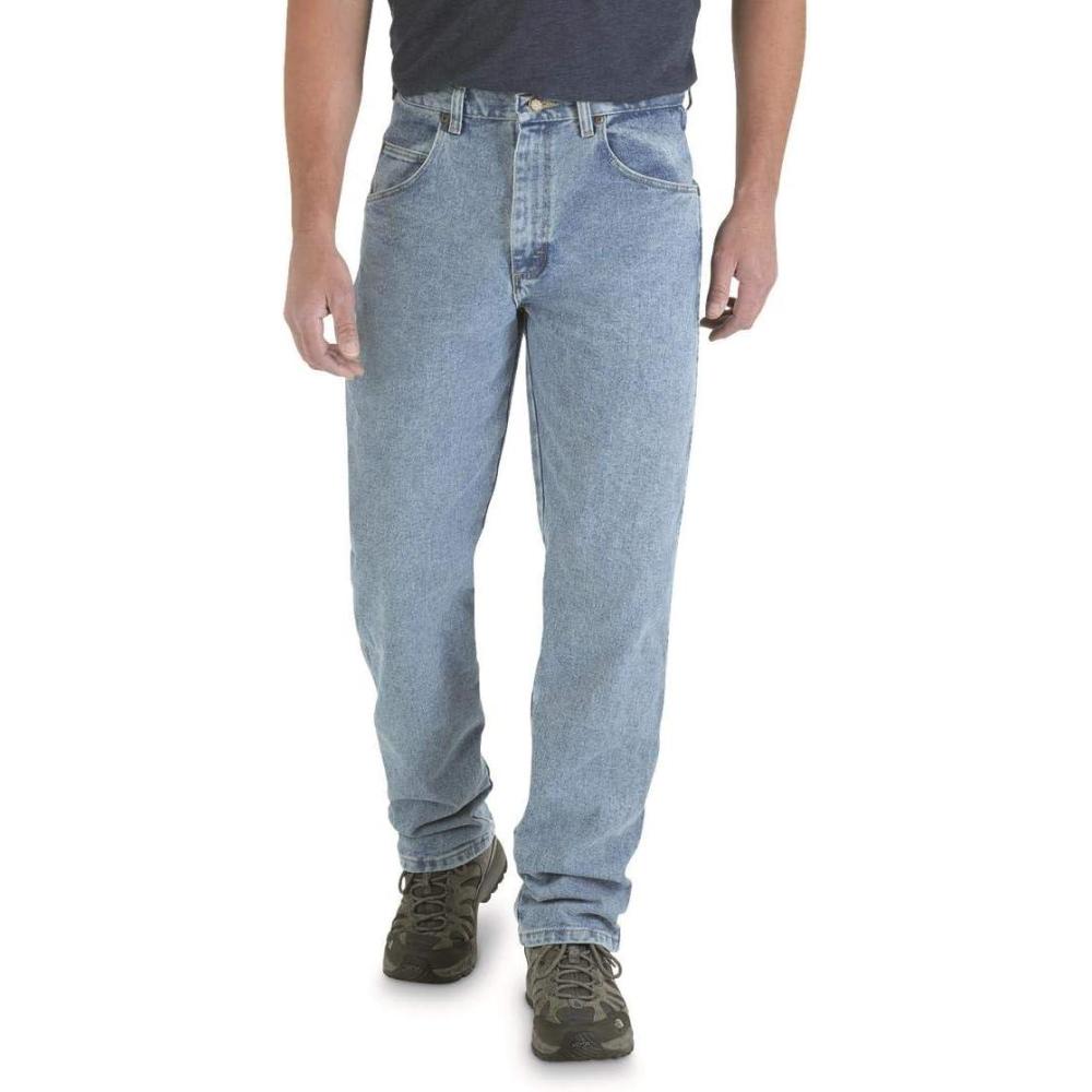 imageWrangler Mens Retro Slim Fit Straight Leg JeanVintage Indigo