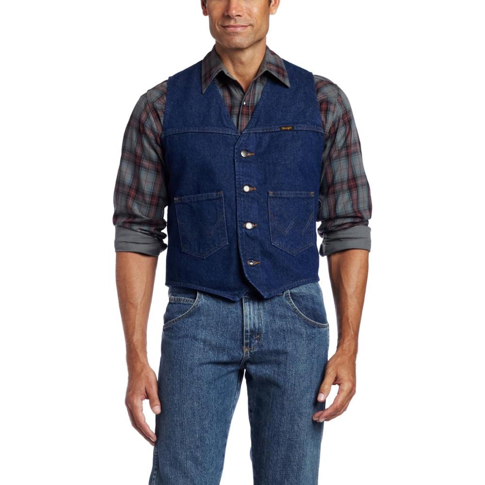 imageWrangler Mens Unlined Denim VestDenim