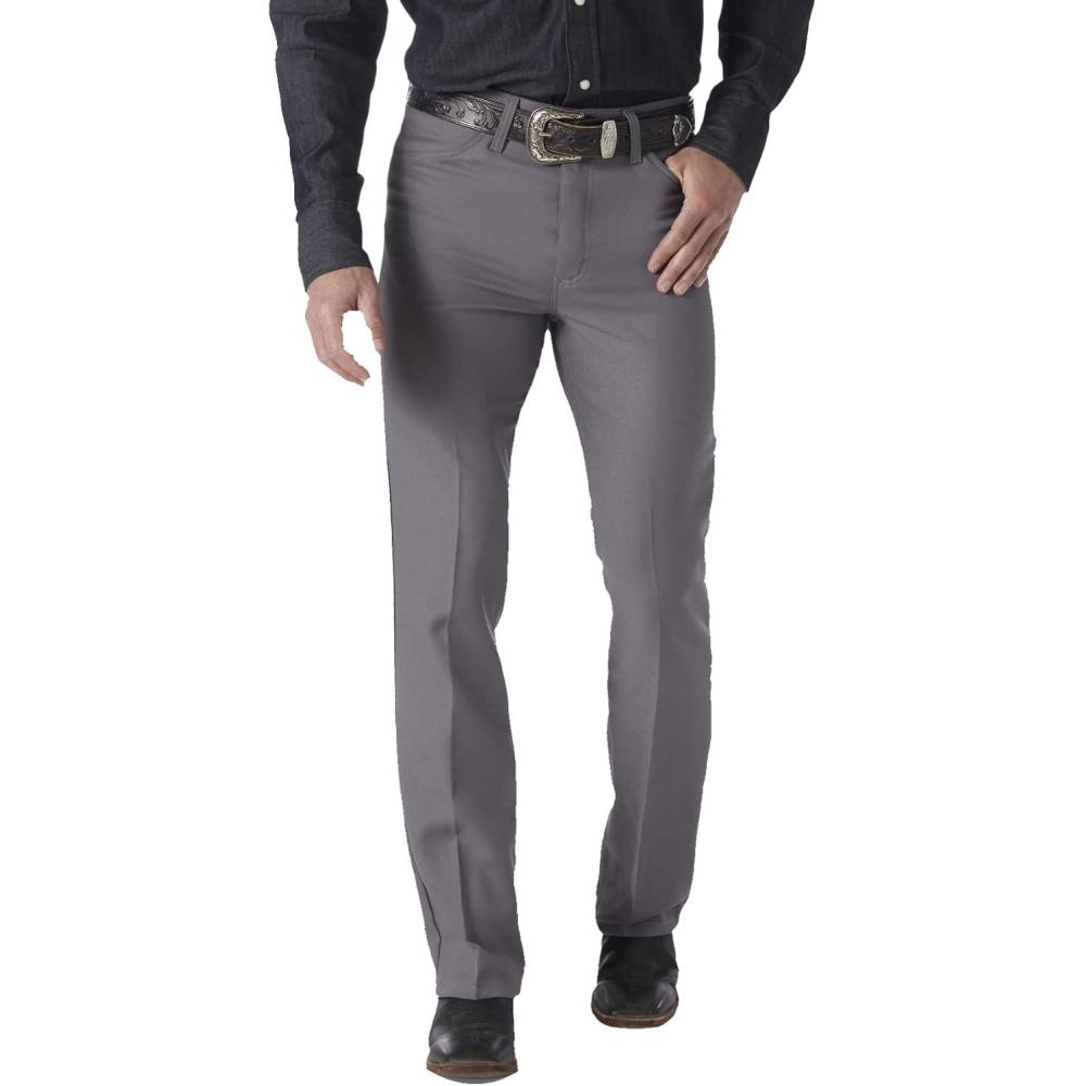 imageWrangler Mens Wrancher Dress JeanMedium Gray