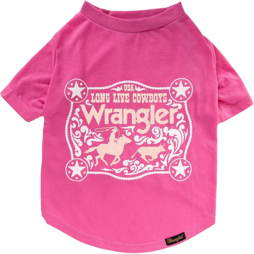 imageWrangler Rope Shield Logo TEE RED MPink