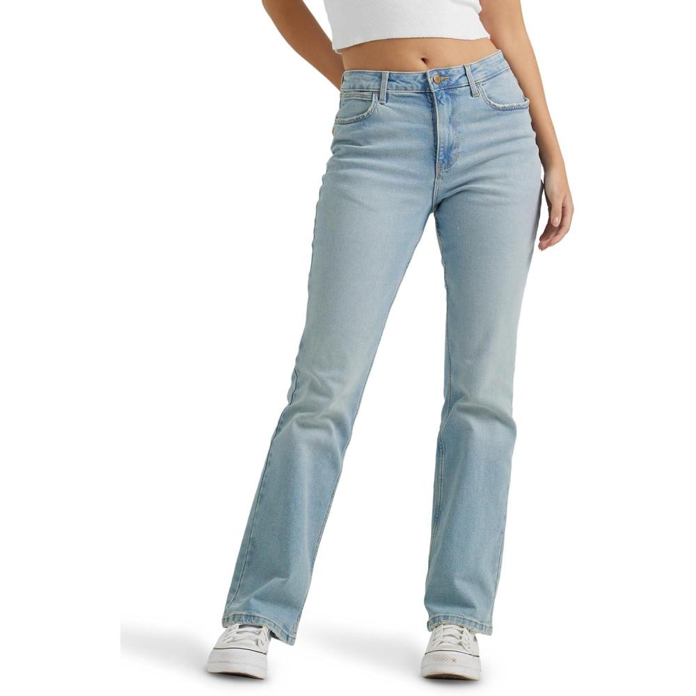 imageWrangler Womens Womens High Rise Bold Boot JeanStonewash