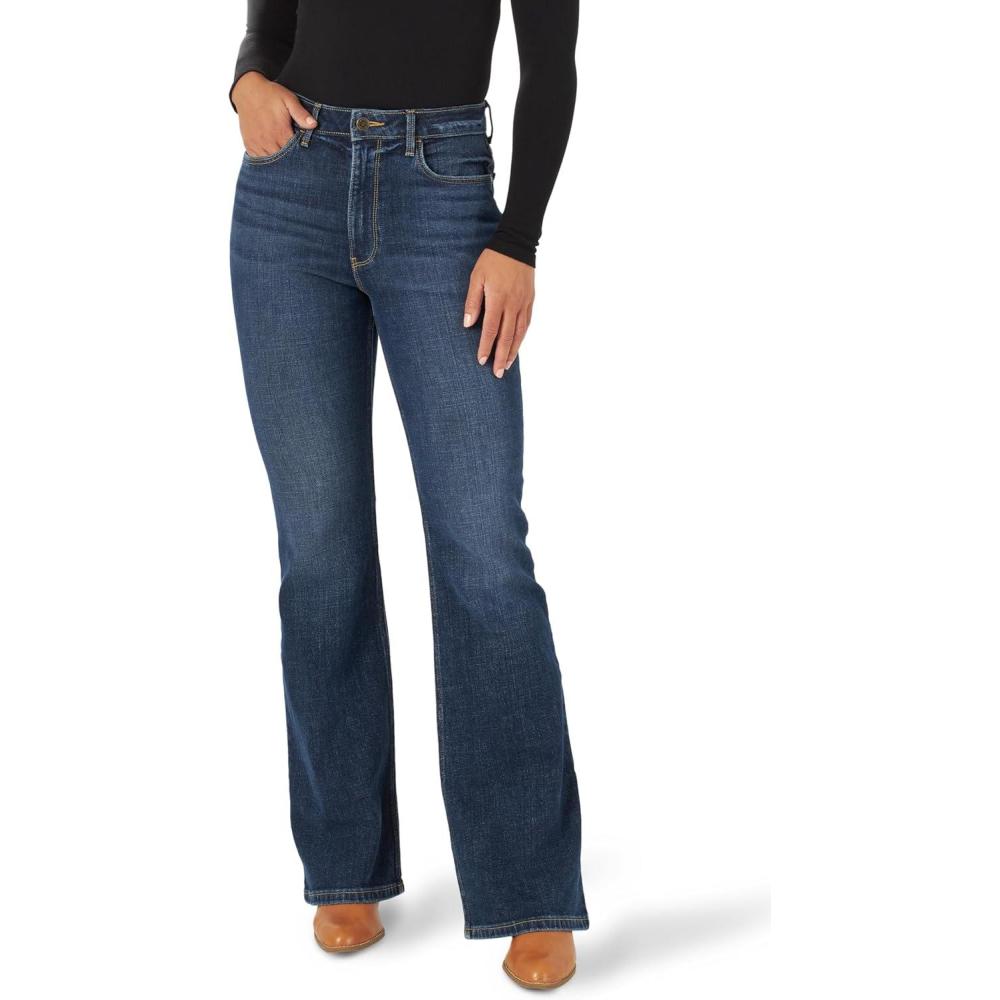 imageWrangler Womens Womens High Waisted Fierce Flare JeanBrockton