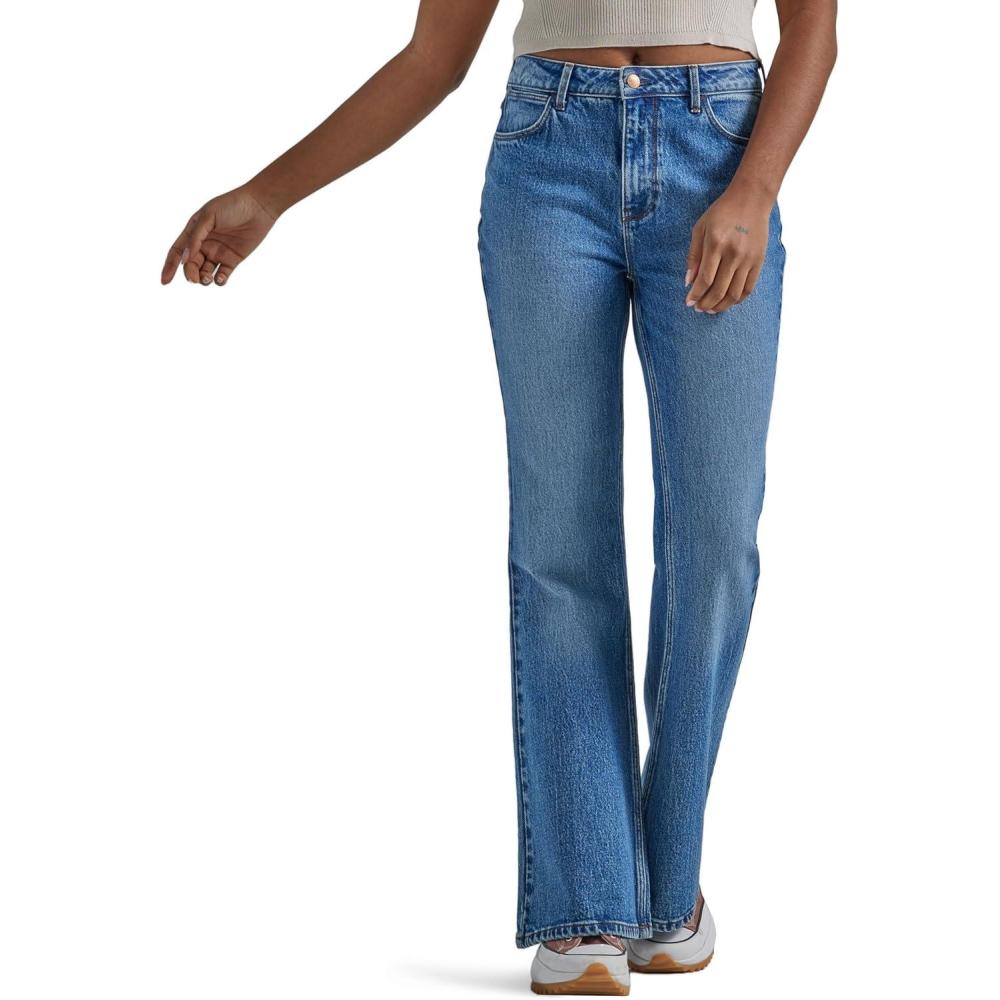 imageWrangler Womens Womens High Waisted Fierce Flare JeanMeadow