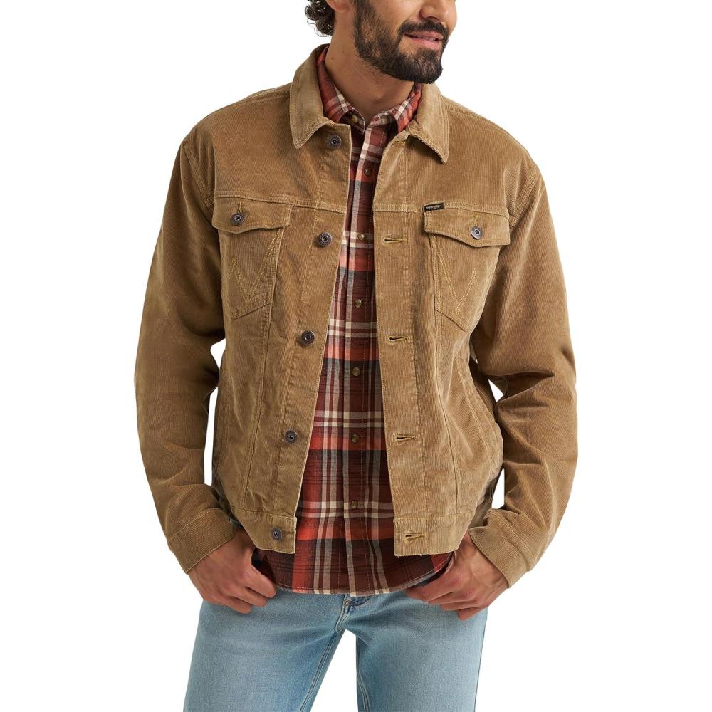imageWrangler mens Mens Corduroy Trucker JacketAcorn