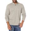 imageWrangler Authentics Mens Long Sleeve Fleece QuarterZipLight Heather Gray