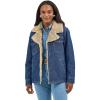 imageWrangler Womens Dark Denim Sherpa Coat