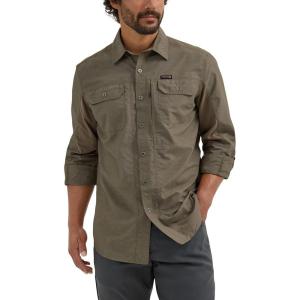 ATG by Wrangler Men’s Long Sleeve Mixed Material Shirt(Bungee Cord)