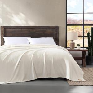 Wrangler – Blanket, Ultra Soft Plush Fleece Bedding, Yellowstone Inspired, Luxuriously Soft Bedding for Bed or Couch (Jericho Peach Pink, Full/Queen)(Solid Sand)