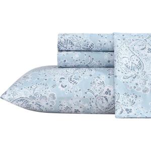 Wrangler – Twin Bed Sheets, Ultra-Soft & Lightweight Bedding with Matching Pillowcase, Lightweight Bed Set for All Season Comfort, Oeko-Tex Certified (Prairieland Paisley Blue)(Prairieland Paisley Blue)