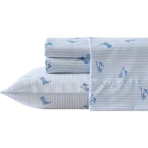 Wrangler – Twin Bed Sheets, Ultra-Soft & Lightweight Bedding with Matching Pillowcase, Lightweight Bed Set for All Season Comfort, Oeko-Tex Certified (Prairieland Paisley Blue)(Cowboy Pinstripe Blue)