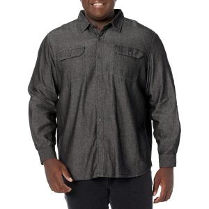 Wrangler Authentics Men’s Long Sleeve Classic Woven Shirt(Black Denim)